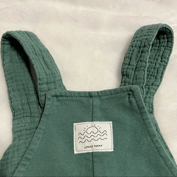 Zara Baby 3-4 Years Unisex Boys Girls Cotton Gauze Teal Green Romper 3T 4T - Picture 6 of 8